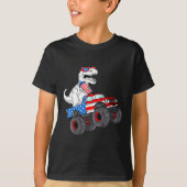 4 juli t rex dino Trex dinosaur Monster Truck T-shirt (Voorkant)