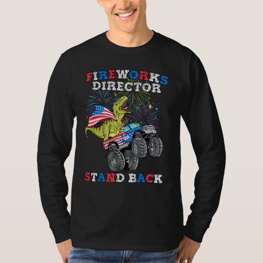 4 juli t rex Monster Truck Director T-shirt (Voorkant)