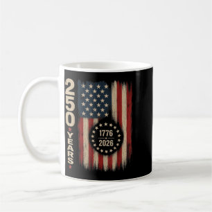 4 juli T-shirt 2026 Amerikaanse vlag 250ste Koffiemok