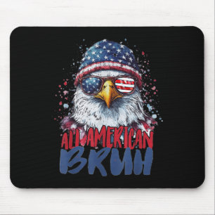 4 juli T-shirt Alle Amerikaanse Bruh Eagle Kinder Muismat