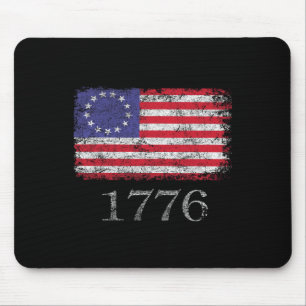 4 juli t Shirt American Flag Betsy Ross 1776 Muismat