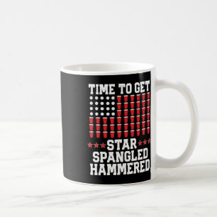 4 juli T-shirt cadeau Beer Pong Amerikaanse vlag D Koffiemok