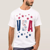 4 juli T-shirt met sterren (Voorkant)