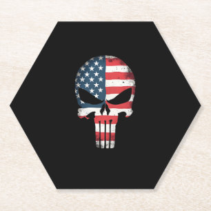 4 juli T-shirt voor vrouwen mannen Amerikaanse vla Kartonnen Onderzetters