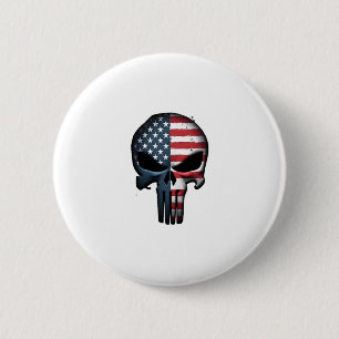 4 juli T-shirt voor vrouwen mannen Amerikaanse vla Ronde Button 5,7 Cm