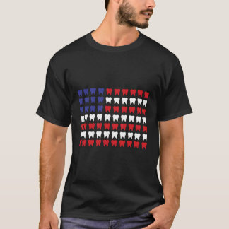 4 juli Tandhygiëne Patriottische Tand Docto T-shirt