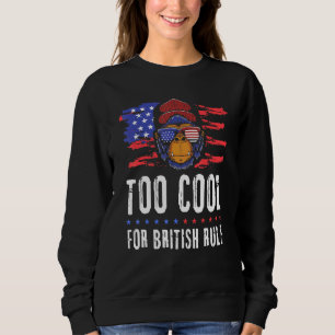 4 juli te cool voor het Britse regime American Fla Trui