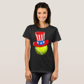 4 juli Tennis Uncle Sam Ha T-shirt (Voorkant volledig)