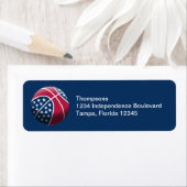 4 juli Terugkeeradres basketbal Etiket (Insitu)