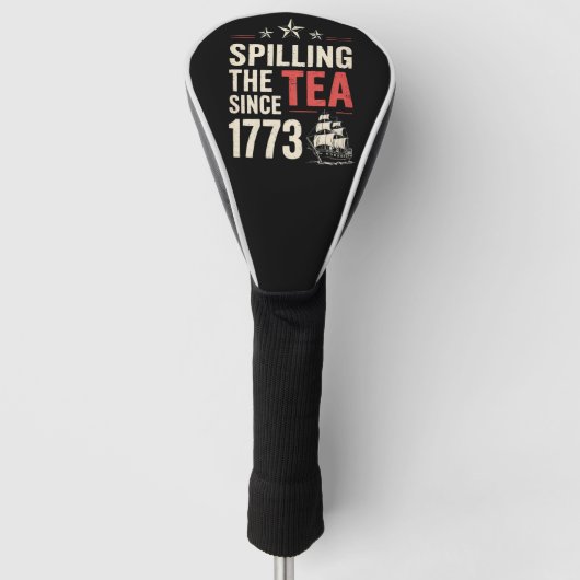 4 juli Thee Morsen Sinds 1773 Patriottisch Golfheadcover (Voorkant)