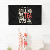 4 juli thee morsen sinds 1773 patriottisch spandoek (Insitu)