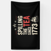 4 juli thee morsen sinds 1773 patriottisch spandoek (Verticaal)