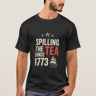 4 juli thee morsen sinds 1773 patriottisch t-shirt