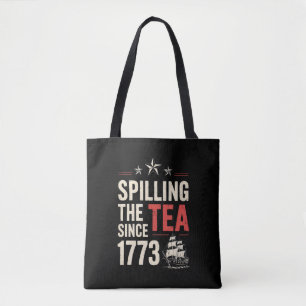 4 juli thee morsen sinds 1773 patriottisch tote bag
