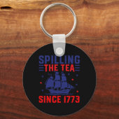 4 juli thee roddelen sinds 1773 sleutelhanger (Voorkant)