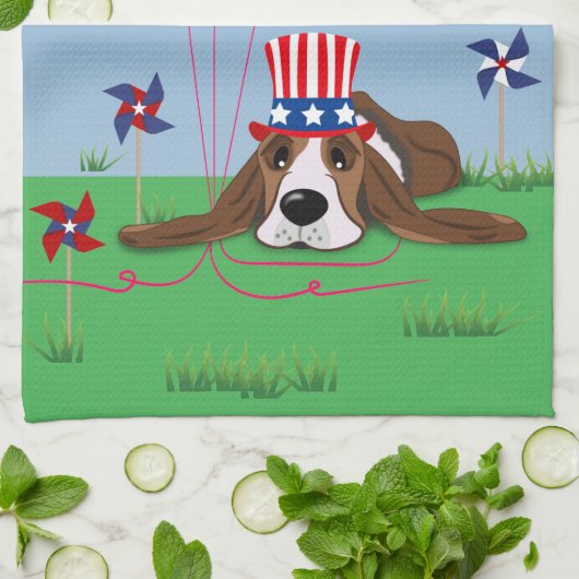 4 juli theedoek (Gevouwen)