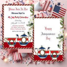 4 juli  theepot middag High Tea Party