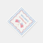 4 juli thema jongens verjaardag servetten (Hoek)