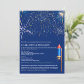 4 juli Thema Koppel Douche Kaart (Staand voorkant)