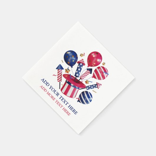 4 juli-thema servet (Hoek)