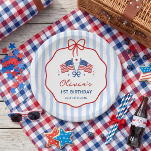 4 juli thematisch verjaardagsfeest papieren borden bordje