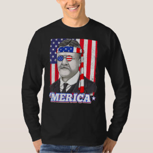 4 juli Theodore Roosevelt Merica Patriotic Us T-shirt
