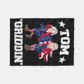 4 juli Thomas Jefferson Griddy Tom Griddin Fleece Deken (Voorkant (Horizontaal))