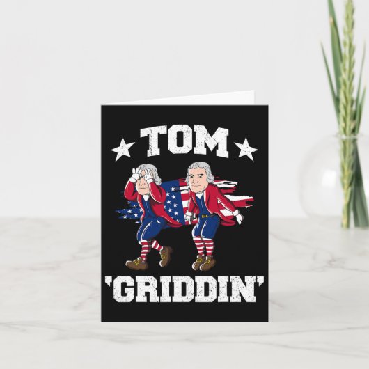 4 juli Thomas Jefferson Griddy Tom Griddin Kaart (Voorkant)