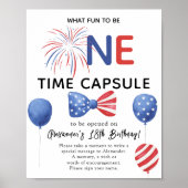 4 juli Tijdscapsule 1e verjaardag Poster (Voorkant)