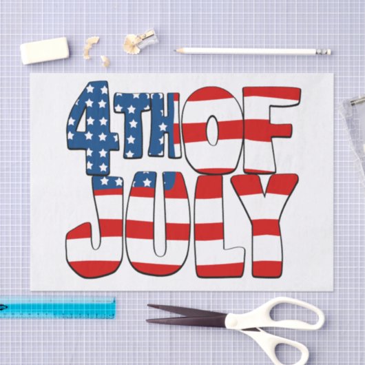 4 juli tissuepapier (Craft)