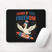 4 juli toeter als je van vrijheid houdt gans Ameri Muismat (Met muis)