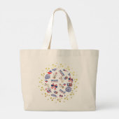 4 juli tote grote tote bag (Achterkant)