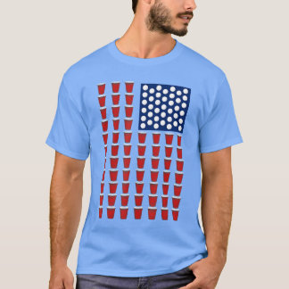 4 juli trendy rode solo cup bierpong vlag van de V T-shirt