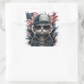 4 juli Trots Hipster Cat Sticker Sheet (Tas)