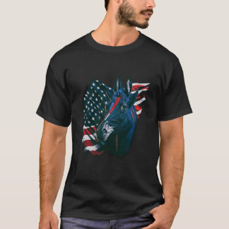 4 juli Trotse Donkey Patriottische Amerikaanse vla T-shirt