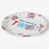 4 juli Tweede verjaardag Papieren Bordje (Gekanteld)