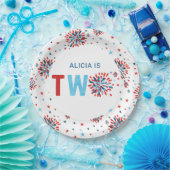 4 juli Tweede verjaardag Papieren Bordje (Feest)