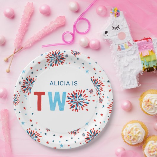 4 juli Tweede verjaardag Papieren Bordje (Feest)