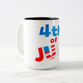 4 juli, tweekleurige koffiemok (Voorkant links)