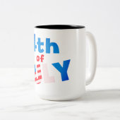 4 juli, tweekleurige koffiemok (Voorkant rechts)