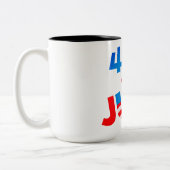 4 juli, tweekleurige koffiemok (Links)