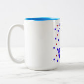 4 juli tweekleurige koffiemok (Links)