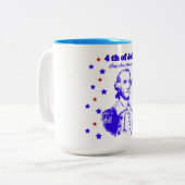 4 juli tweekleurige koffiemok (Voorkant links)