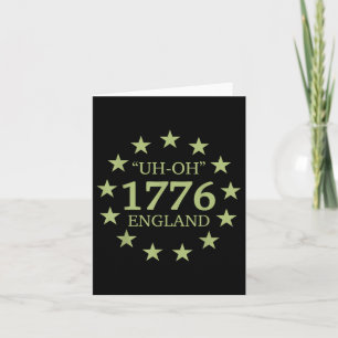 4 juli Uh-oh Engeland 1776 Grappig Amerikaans Patr Kaart