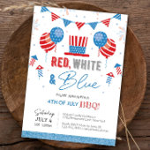 4 juli uitnodiging Bewerkbare BBQ Onafhankelijkhei