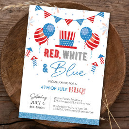 4 juli uitnodiging Bewerkbare BBQ Onafhankelijkhei