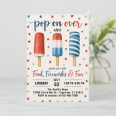 4 juli Uitnodiging Onafhankelijkheidsdag feest Inv (Staand voorkant)