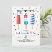 4 juli Uitnodiging Onafhankelijkheidsdag feest Inv (Staand voorkant)