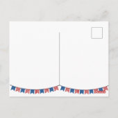 4 juli uitnodiging rood wit blauwe vlag zwaait (Achterkant)