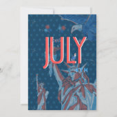 4 juli uitnodiging template | Patriottische onafh (Achterkant)